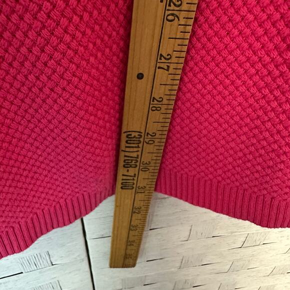 Talbots women’s sweater pink button shoulders loose knit nautical preppy coastal - Picture 8 of 10